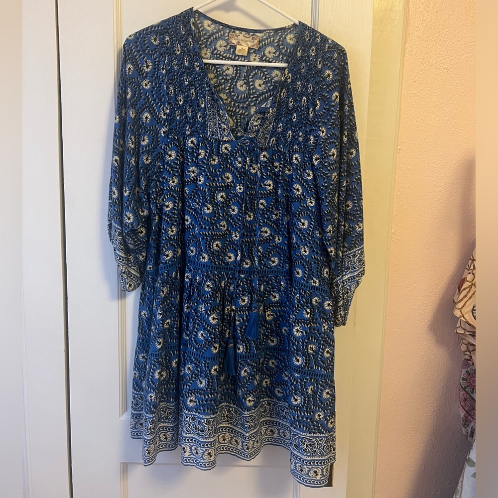 Boho printed mini dress